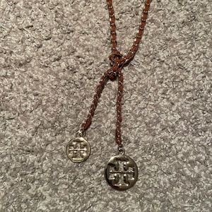 Tory Burch woven chain lariat necklace